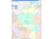 Wood County, OH Wall Map Color Cast Style 2022