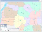 Woodford County, IL Wall Map Color Cast Style 2022
