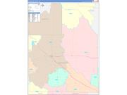 Woodward County, OK Wall Map Color Cast Style 2023