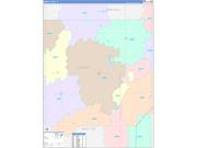 Wright County, IA Wall Map Color Cast Style 2022