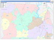 York County, SC Wall Map Color Cast Style 2022