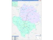 Beckley Metro Area Wall Map Color Cast Style 2022