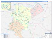 Charleston Metro Area Wall Map Color Cast Style 2022