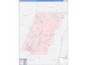 Johnstown Metro Area Wall Map Color Cast Style 2022