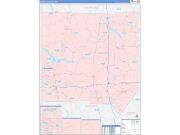 Sharon Metro Area Wall Map Color Cast Style 2022