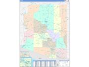 Arizona Wall Map Color Cast Style 2023