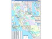 California Wall Map Color Cast Style 2022