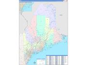 Maine Wall Map Color Cast Style 2022