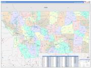 Montana Wall Map Color Cast Style 2022