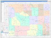 Wyoming Wall Map Color Cast Style 2023