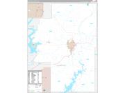 Cherokee County, OK Wall Map Premium Style 2022