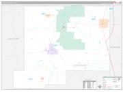 Chickasaw County, MS Wall Map Premium Style 2022