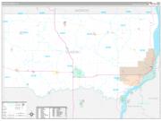 Clinton County, IA Wall Map Premium Style 2022