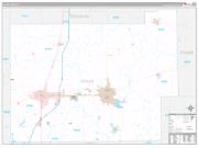 Coles County, IL Wall Map Premium Style 2022