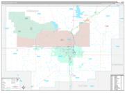 Comanche County, OK Wall Map Premium Style 2022