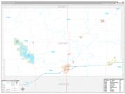 Custer County, OK Wall Map Premium Style 2022