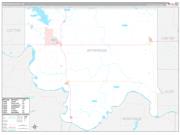 Jefferson County, OK Wall Map Premium Style 2022