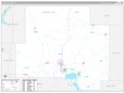 Johnston County, OK Wall Map Premium Style 2022
