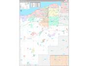 Lorain County, OH Wall Map Premium Style 2022