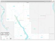 Renville County, ND Wall Map Premium Style 2022