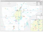 Sangamon County, IL Wall Map Premium Style 2022