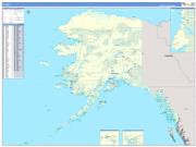 Alaska Wall Map Premium Style 2022