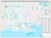 Louisiana Wall Map Premium Style 2022