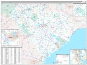 South Carolina Wall Map Premium Style 2023