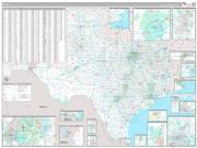 Texas Wall Map Premium Style 2022