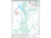 Utah Wall Map Premium Style 2023