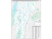 Vermont Wall Map Premium Style 2022