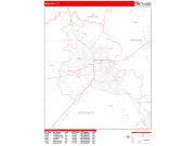 Beaumont Wall Map Zip Code Red Line Style 2022
