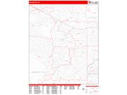 Beaverton Wall Map Zip Code Red Line Style 2022