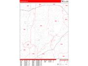 Brookhaven Wall Map Zip Code Red Line Style 2023