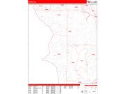 Burien Wall Map Zip Code Red Line Style 2022