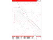 Caldwell Wall Map Zip Code Red Line Style 2023