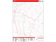 Camden Wall Map Zip Code Red Line Style 2022