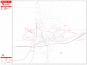 Cheyenne Wall Map Zip Code Red Line Style 2022