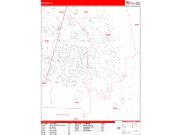 Deltona Wall Map Zip Code Red Line Style 2022