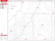 Eagan Wall Map Zip Code Red Line Style 2023