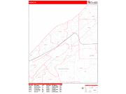 Euclid Wall Map Zip Code Red Line Style 2022