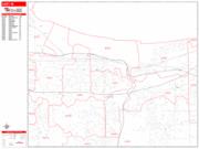 Gary Wall Map Zip Code Red Line Style 2022