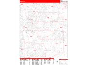 Gilbert Wall Map Zip Code Red Line Style 2022
