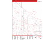 Hammond Wall Map Zip Code Red Line Style 2022