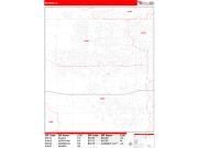 Meridian Wall Map Zip Code Red Line Style 2023