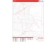 Mesquite Wall Map Zip Code Red Line Style 2022