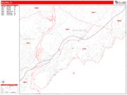 Milford Wall Map Zip Code Red Line Style 2023
