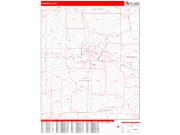 Minneapolis Wall Map Zip Code Red Line Style 2022