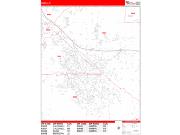 Nampa Wall Map Zip Code Red Line Style 2023