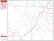 Olathe Wall Map Zip Code Red Line Style 2022